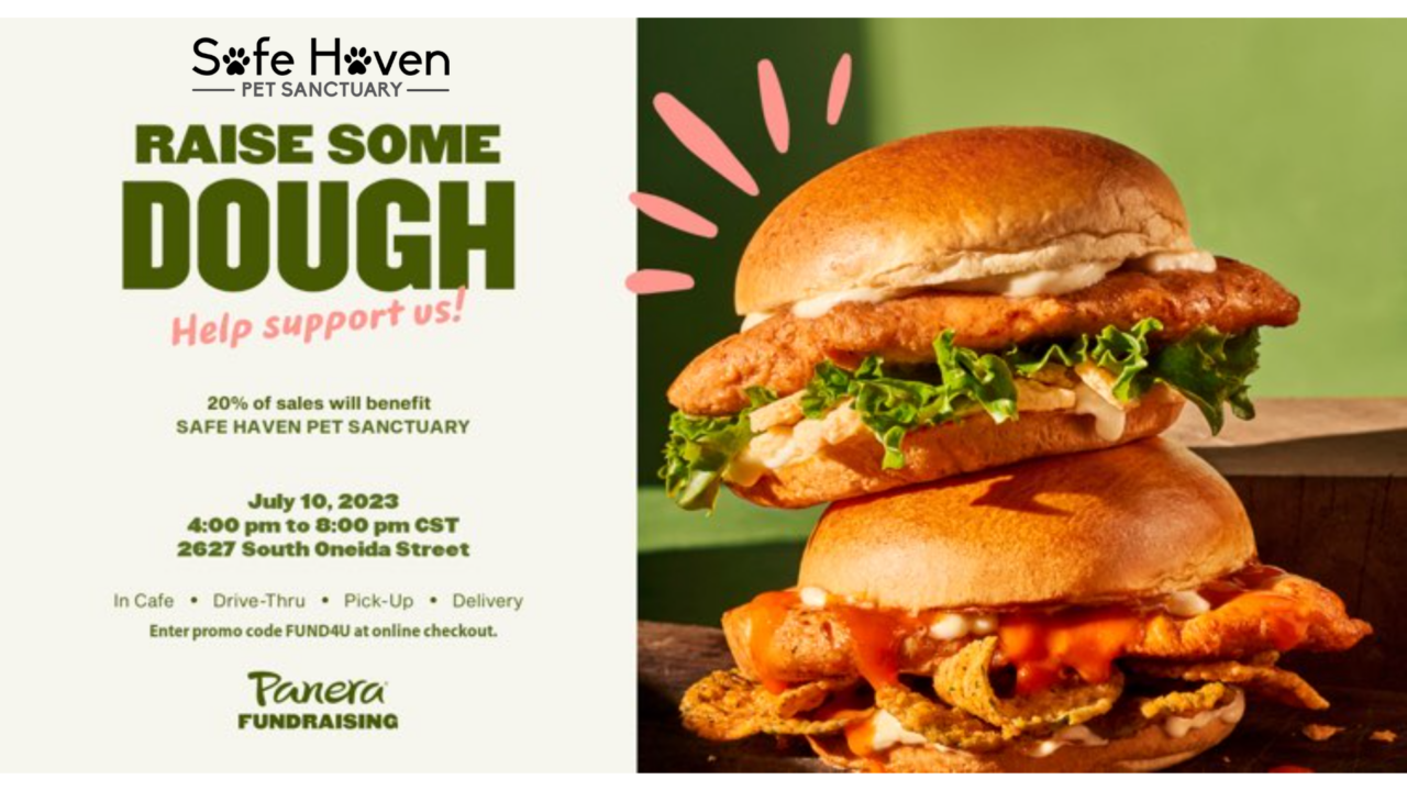 Raise Some Dough: Panera Fundraiser | Safe Haven Pet Sanctuary